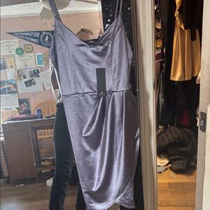 Lulu's Lilac Satin Mini Dress